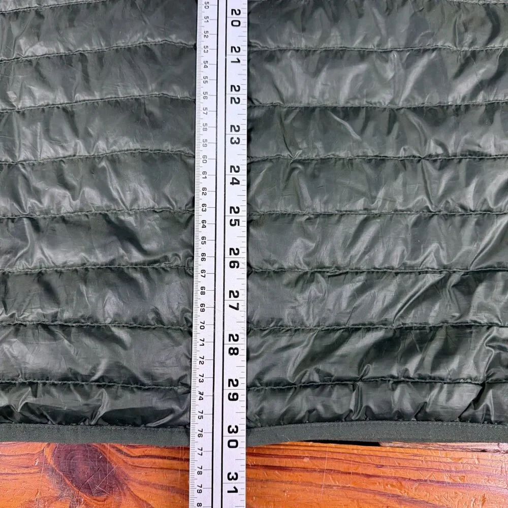 Eddie Bauer Jacket Men’s XXL Green  EB650 Goose Down Puffer Full Zip Quilted